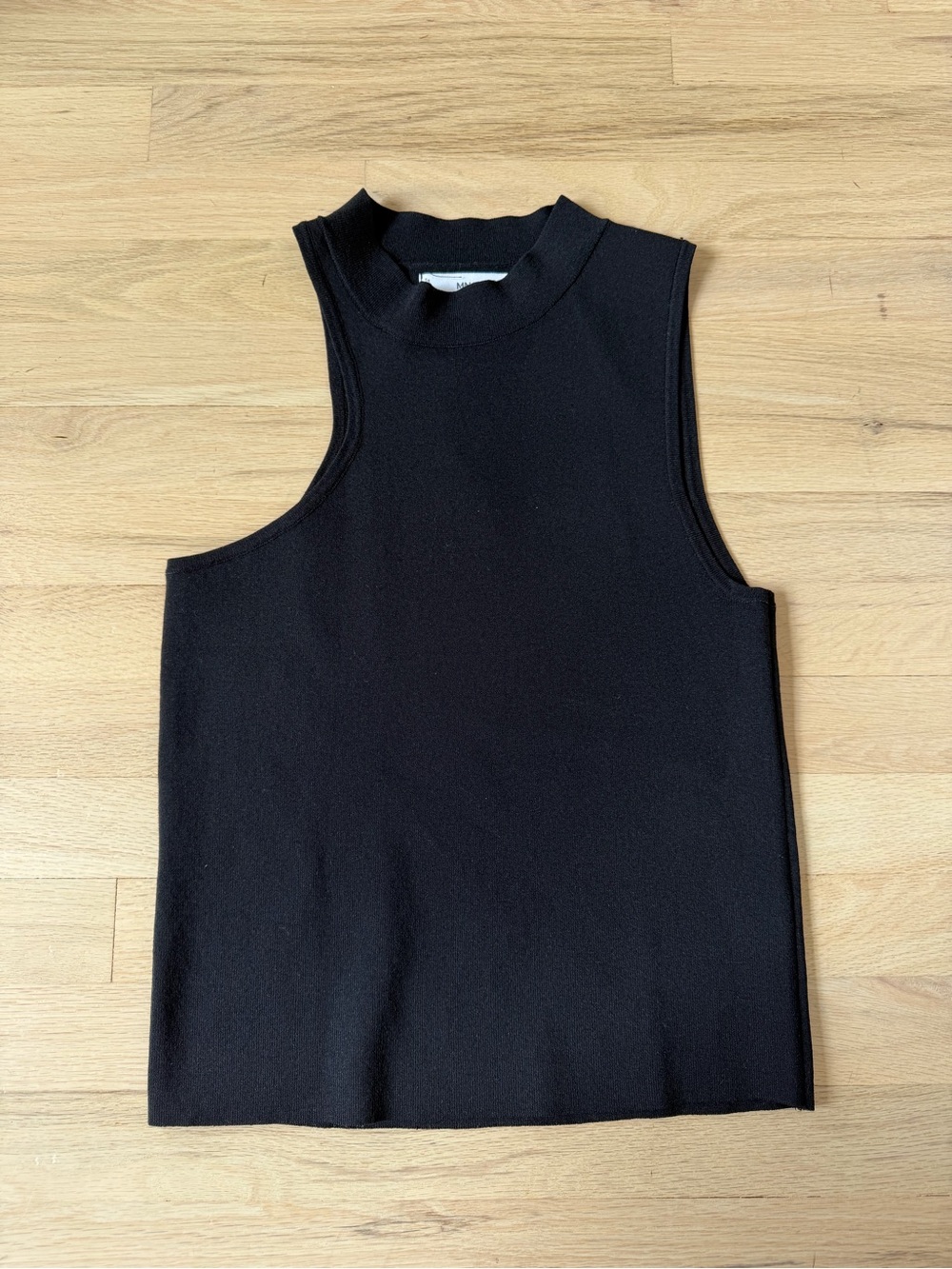 Mango Black Sleeveless Knit Top